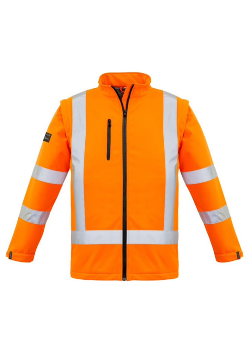 Picture of Unisex Hi Vis X Back 2 in 1 Softshell Rain Jacket