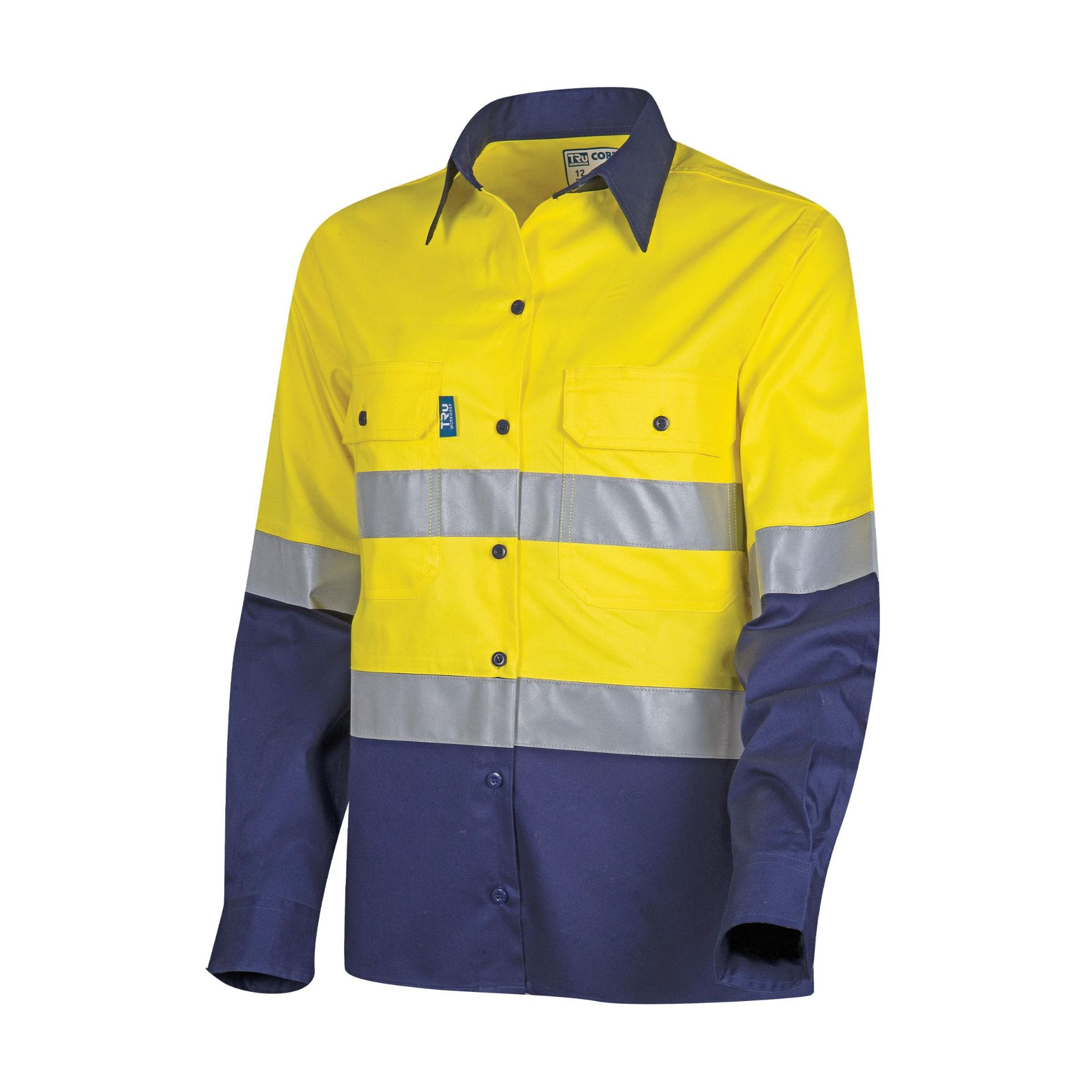 TRu WORKWEAR Lightweight Women's Hi-Vis Shirt with Reflective Tape ...
