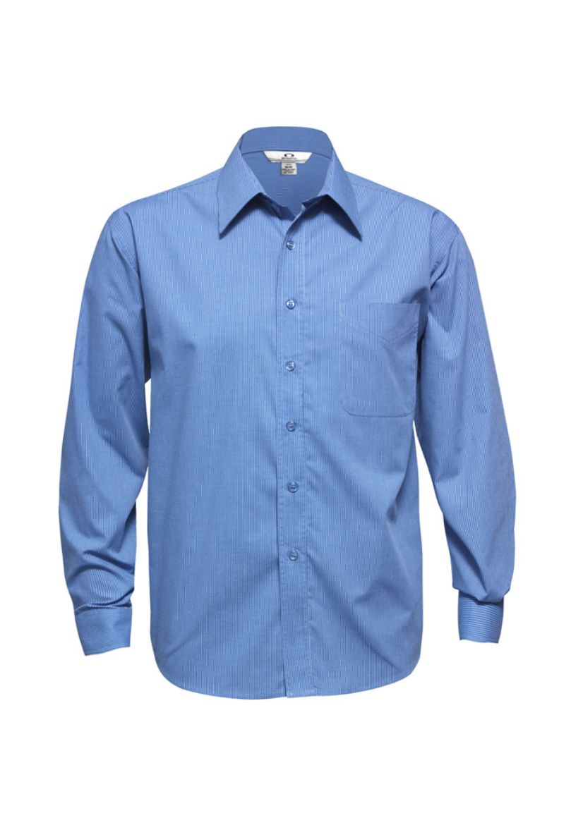 Picture of Biz Collection Micro Check Mens L/S Shirt 50% Polyester 50% Cotton
