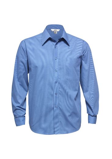 Picture of Biz Collection Micro Check Mens L/S Shirt 50% Polyester 50% Cotton