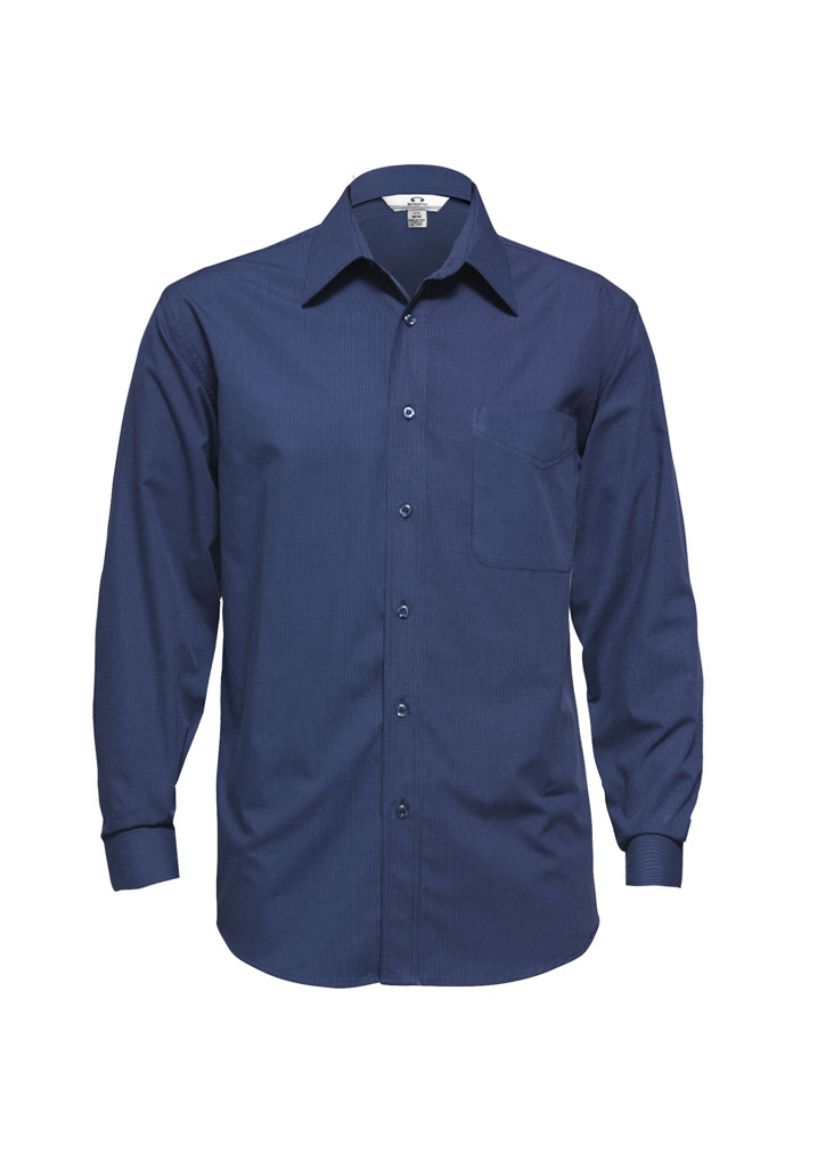 Picture of Biz Collection Micro Check Mens L/S Shirt 50% Polyester 50% Cotton