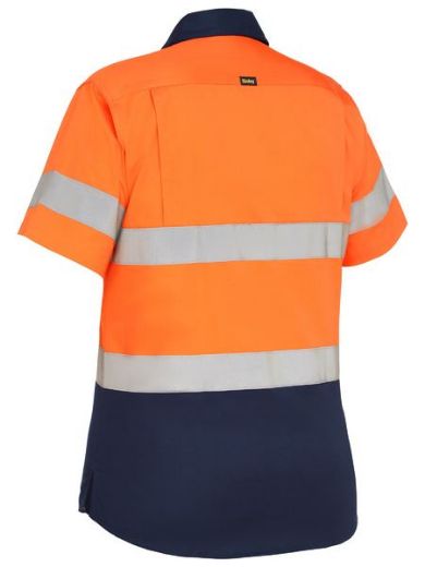 Picture of WOMEN'S TAPED HI VIS COOL LIGHTWEIGHT DRILL SHIRT SHORT SLEEVE