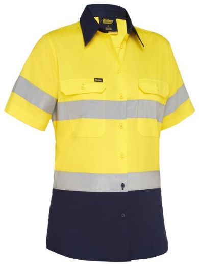 Picture of WOMEN'S TAPED HI VIS COOL LIGHTWEIGHT DRILL SHIRT SHORT SLEEVE