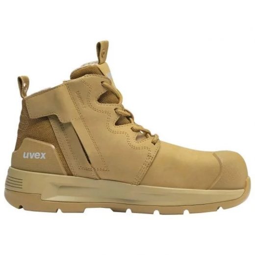 Picture of uvex 2 x-flow zip side work boot tan (wheat) Extra Width