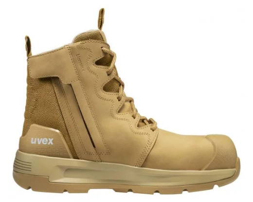 Picture of uvex 3 x-flow zip side work boot tan (wheat) Standard Width