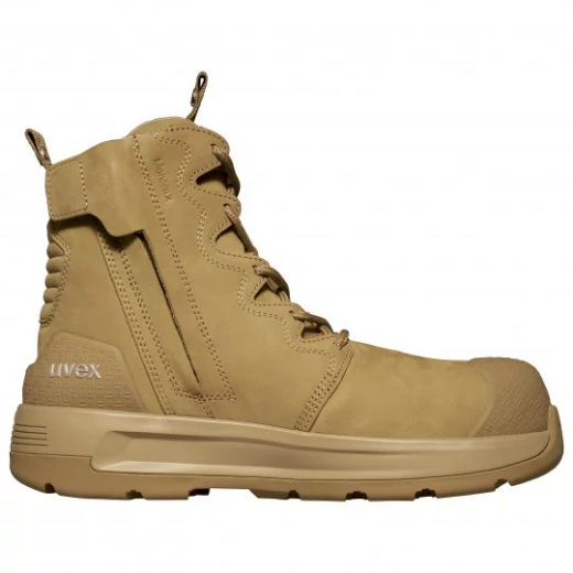 Picture of uvex 3 x-flow p zip penetration resistant tan work boots (wheat) - Extra Width