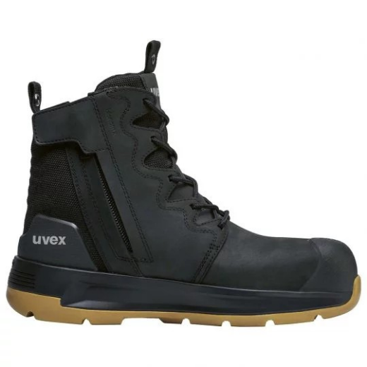 Picture of uvex 3 x-flow zip side work boot (black & tan) - Standard Width