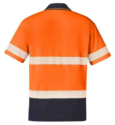 Picture of Unisex Hi Vis Segmented S/S Polo - Hoop Taped