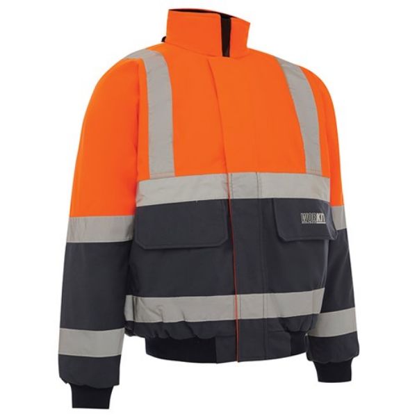 Taped Hi Vis Soft Shell Bomber Jacket