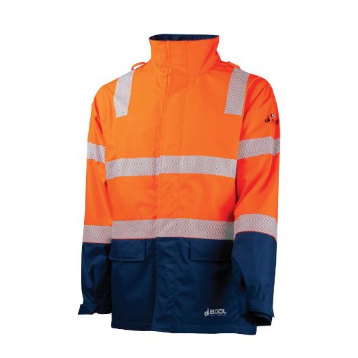 Picture of BOOL FR PPE3 Hi-Vis Parka With Zip-Off Sleeves And Segmented FR Tape