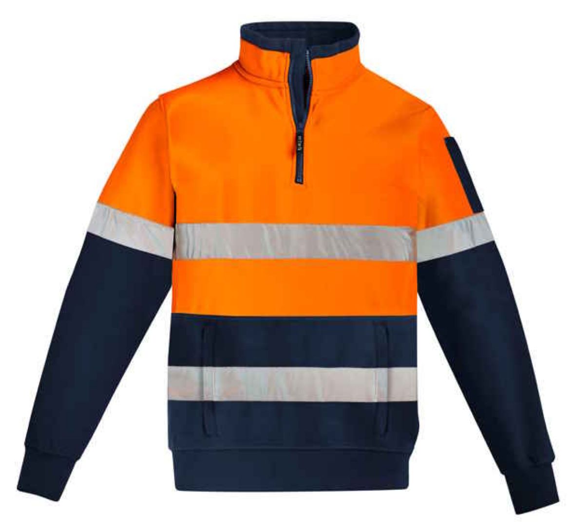 Picture of Syzmik Mens Hi Vis 1/4 Zip Pullover - Hoop Taped