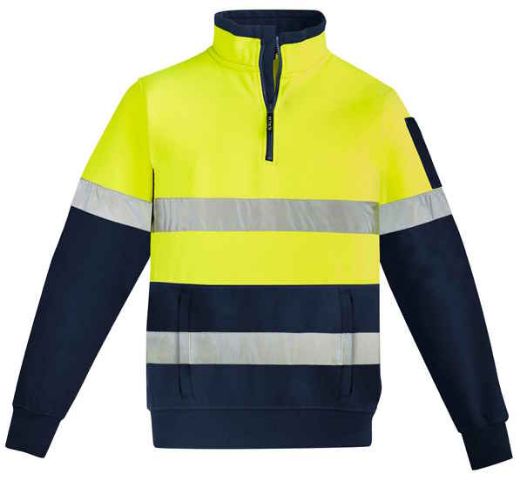 Picture of Syzmik Mens Hi Vis 1/4 Zip Pullover - Hoop Taped