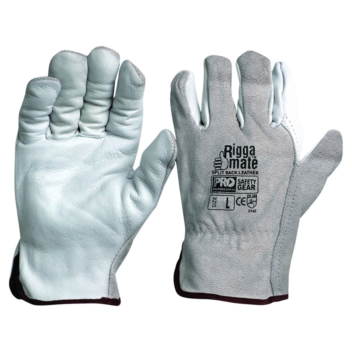 Picture of RIGGAMATE COW GRAIN NATURAL GRAIN PALM/SPLIT BACK, GREY