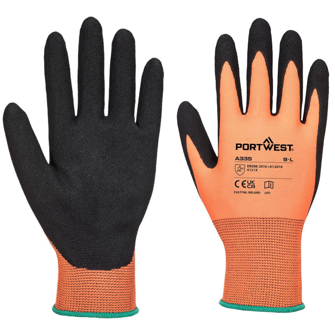Picture of Dermi-Grip NPR15 Nitrile Sandy Glove - Orange/Black