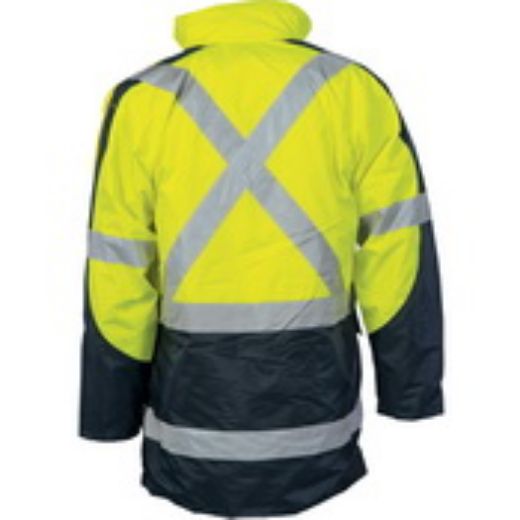 Picture of HiVis Cross Back 2 Tone D/N 6 in 1 Contrast Jacket