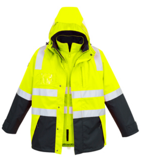 Picture of Syzmik Mens Hi Vis 4 in 1 Waterproof Jacket
