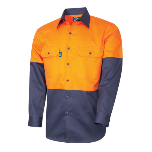 Picture of Tru Workwear Regular Weight L/S Cotton Hi-Vis Shirt
