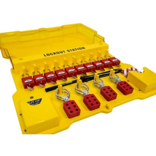 Picture of Wall Mounted Lockout Station with Lid - Filled