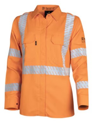 Picture of BOOL Womens Ultra-lightweight PPE Category 2 Hi-Vis Shirt with Segmented Loxy™ Reflective Tape