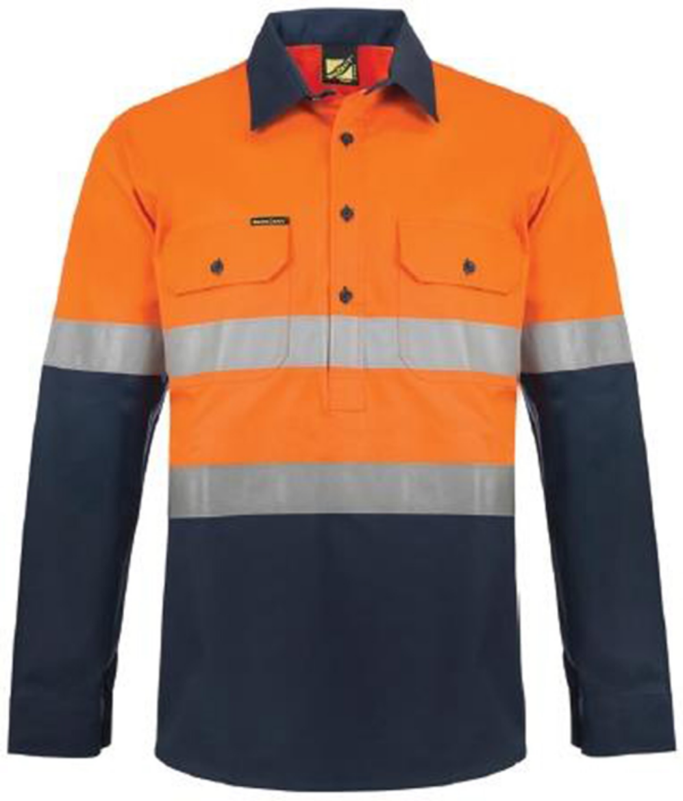 Picture of WorkCraft HYBRID HIVIS CLOSE FRONT SHIRT
