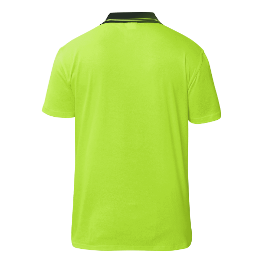 Picture of WorkCraft HI VIS SHORT SLEEVE COTTON BACK POLO WITH POCKET