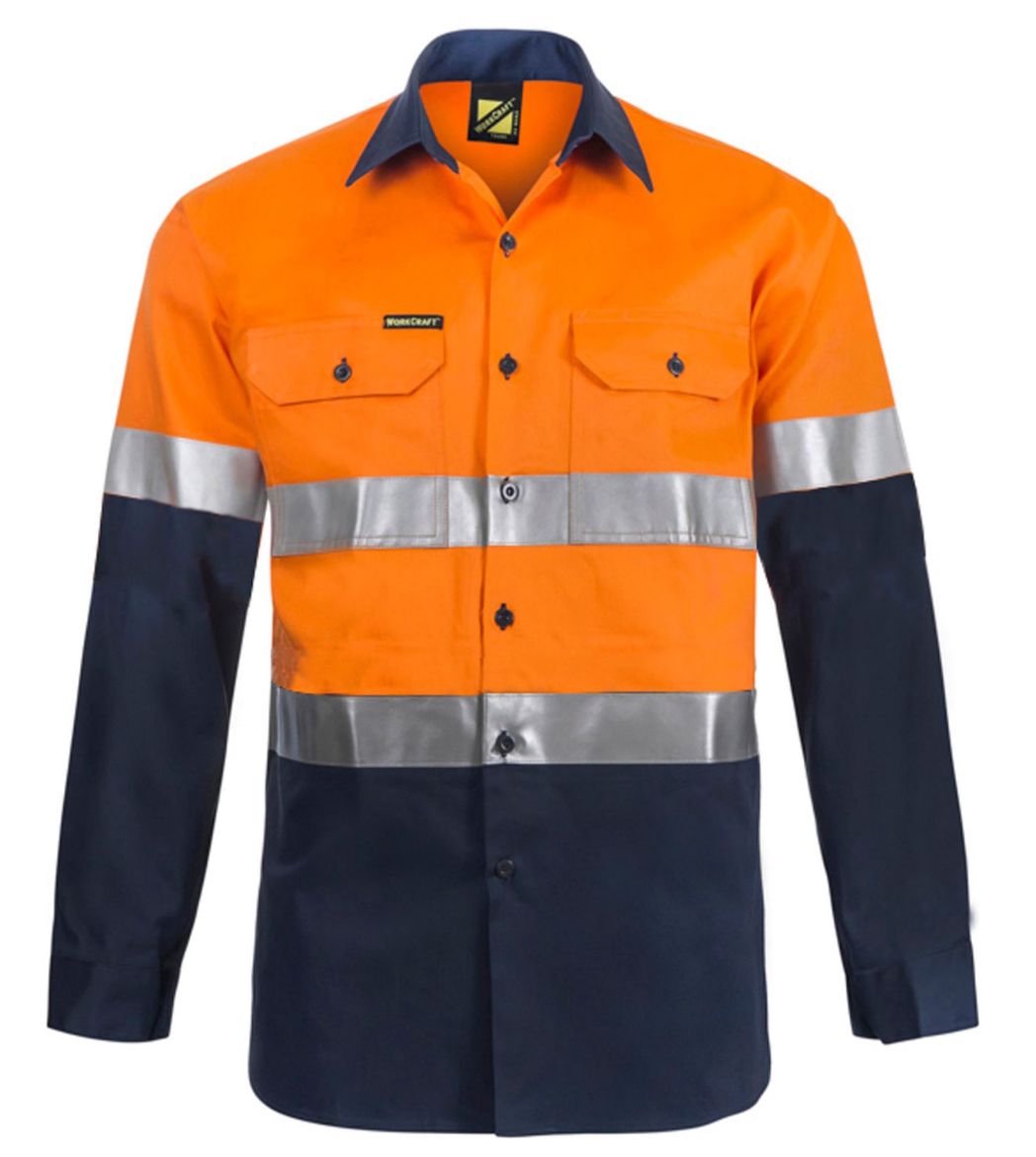 Picture of WorkCraft LIGHTWEIGHT VENTED COTTON SHIRT-LS WITH CSR TAPE