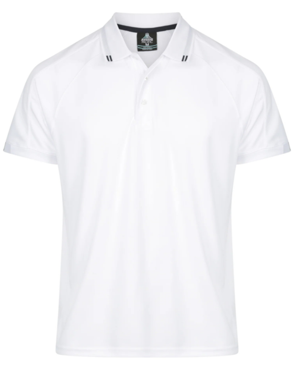 Picture of FLINDERS MENS POLO - White/Navy