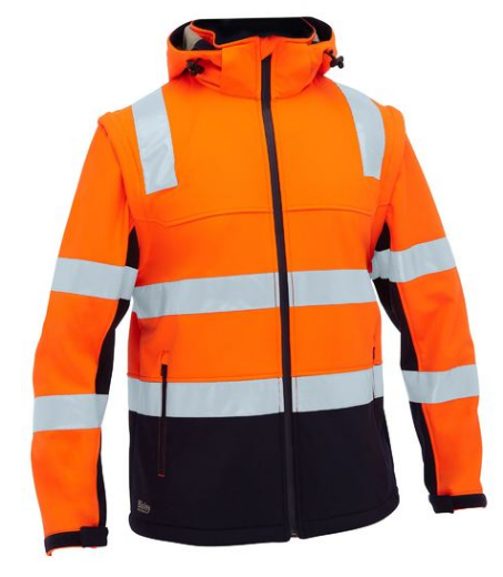 Picture of Taped Two Tone Hi Vis 3 in 1 Soft Shell Jacket
