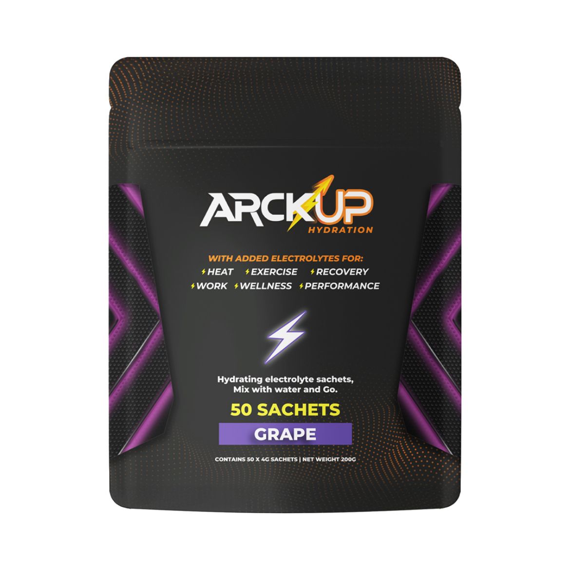 Picture of ARCKUP Hydration 50 Sachets - GRAPE