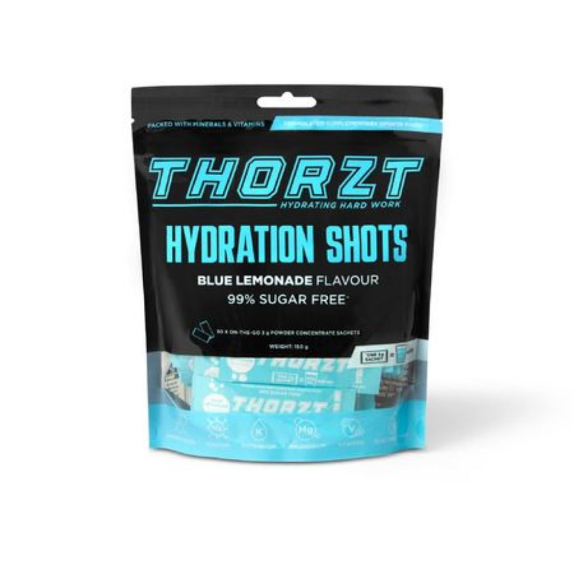 Picture of THORZT SUGAR FREE SOLO SHOT PACK BLUE LEMONADE 50 x 3g