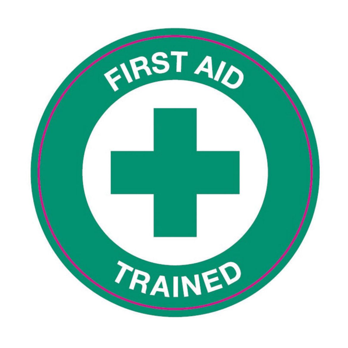 Picture of Hard Hat Label - First Aid Trained 51mm Diameter