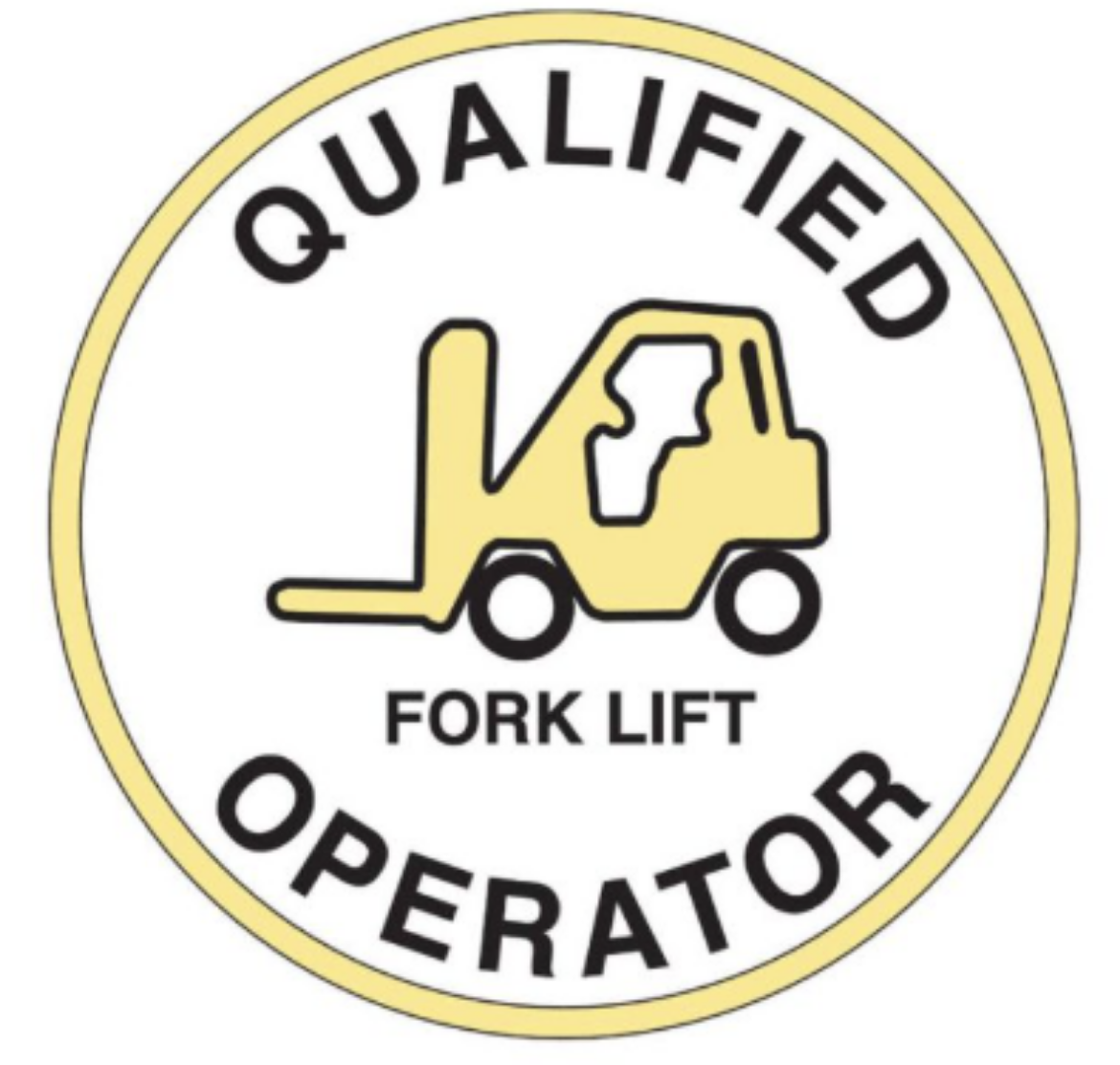 Picture of Hard Hat Label - Qualified Forklift Operator