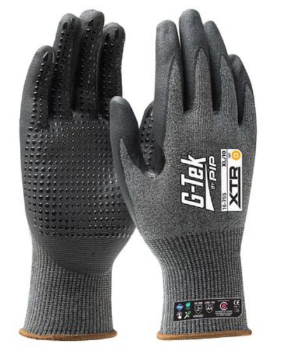 Picture of G-Tek XTR 15G Cut D Palm Dip Dotted Glove