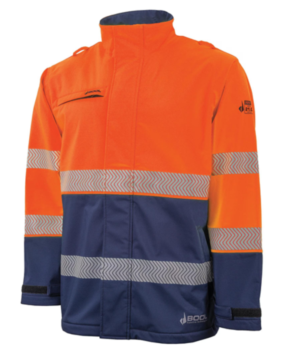 Picture of BOOLFR Softshell PPE Category 2 Hi-Vis Jacket with Segmented FR Tape