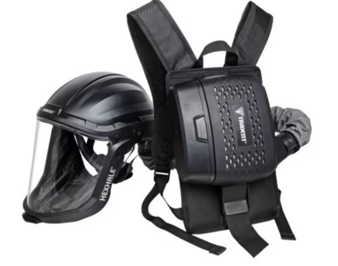 Picture of TRIDENT® HEXHALE® PAPR Complete System with Fast-Charging Extended Battery & Backpack