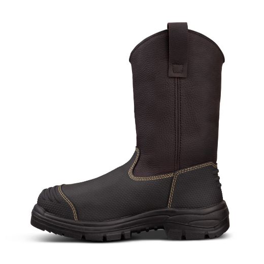 Picture of OLIVER 240mm Brown Pull-on Riggers Boot - Caustic and 100% Waterproof