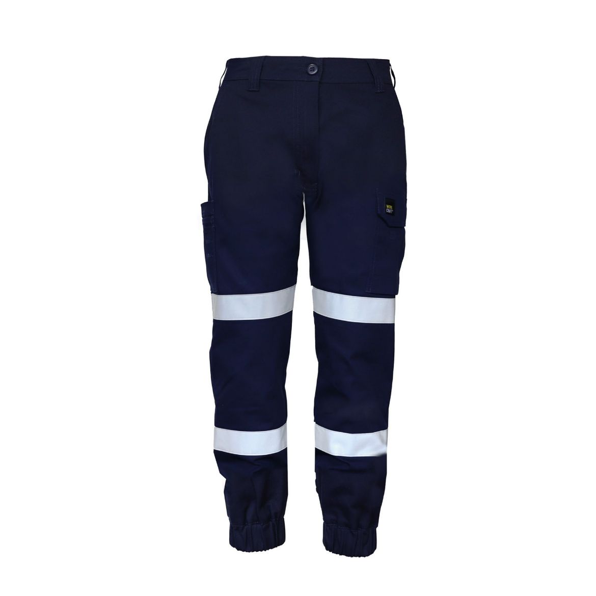 Picture of WORKCRAFT Women’s Stretch Drill Cargo Pants with Reflective Tape and Elasticated Cuff