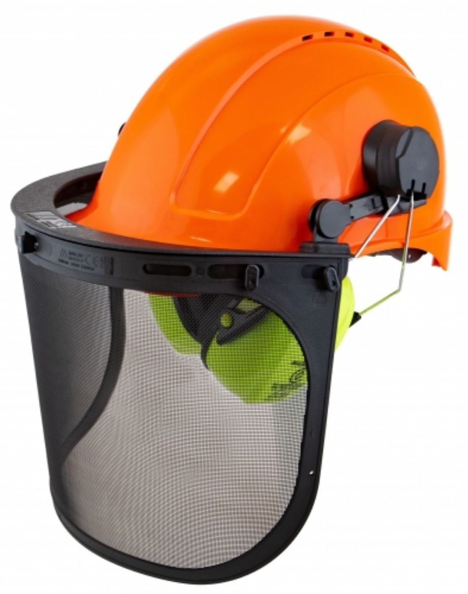 Picture of Forestry Kit - Orange Helmet with Mesh Visor & Earmuff