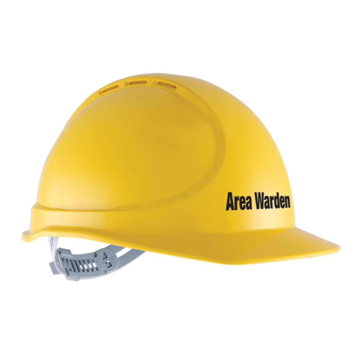 Picture of GTE3   Yellow Area Warden Essential Type 1 ABS Vented Hard Hat With Slide Lock Harness