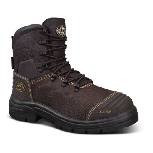 Picture of OLIVER AT65 150mm Brown Lace-up Boot – Caustic & 100% Waterproof