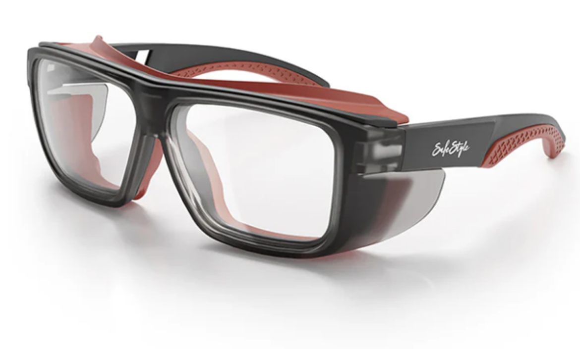 Picture of Converts Matte Graphite/Red Frame Clear Lens