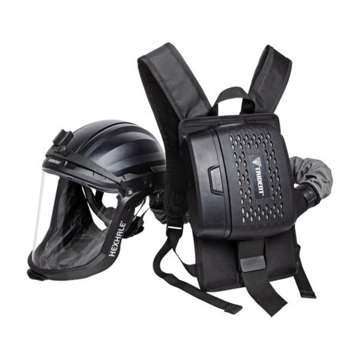 Picture of TRIDENT® HEXHALE® PAPR Complete System with Fast-Charging Extended Battery & Backpack & Lamp Bracket