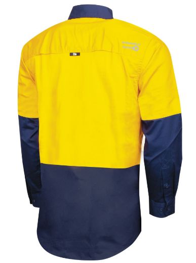 Picture of Lightweight Vented Hi-Vis Drill Shirt with Graphex® Cut Resistant Sleeve