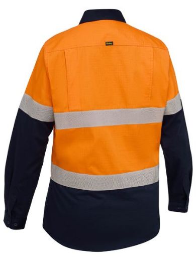 Picture of BISLEY Women's Taped Hi Vis Ripstop Vented Shirt