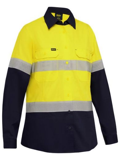 Picture of BISLEY Women's Taped Hi Vis Ripstop Vented Shirt