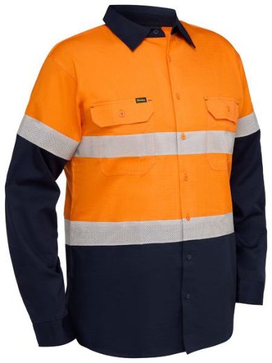 Picture of BISLEY Taped Hi Vis Ripstop Vented Shirt