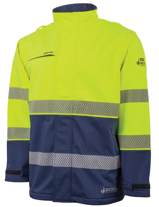 BOOLFR Softshell PPE Category 2 Hi-Vis Jacket with Segmented FR Tape ...