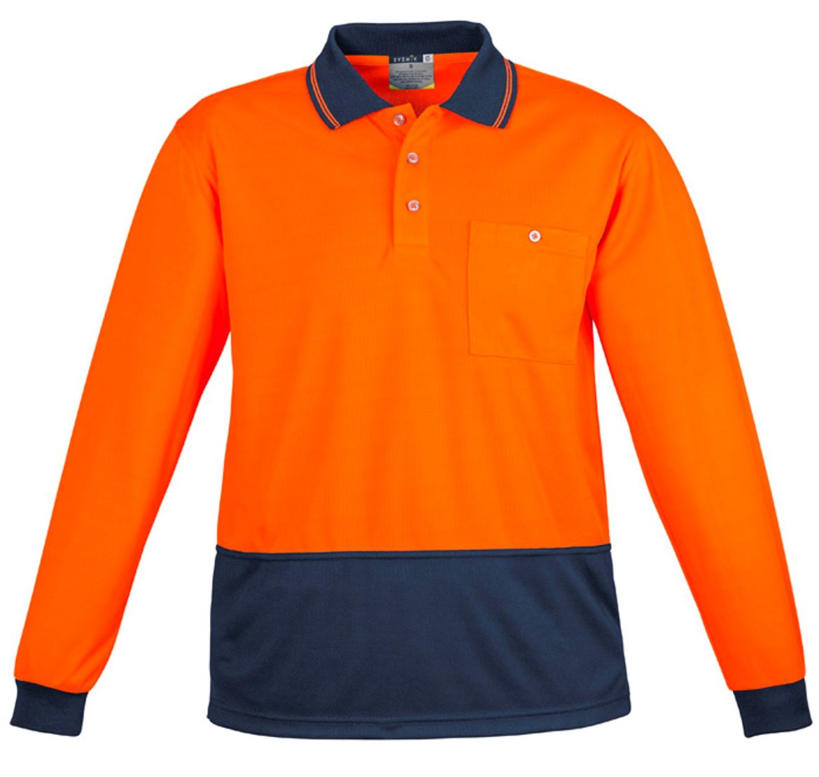 Picture of Unisex Hi Vis Basic Spliced L/S Polo