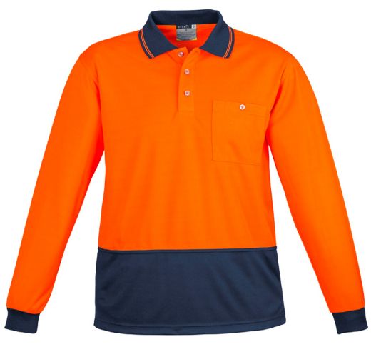 Picture of Unisex Hi Vis Basic Spliced L/S Polo