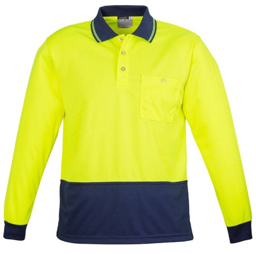 Picture of Unisex Hi Vis Basic Spliced L/S Polo